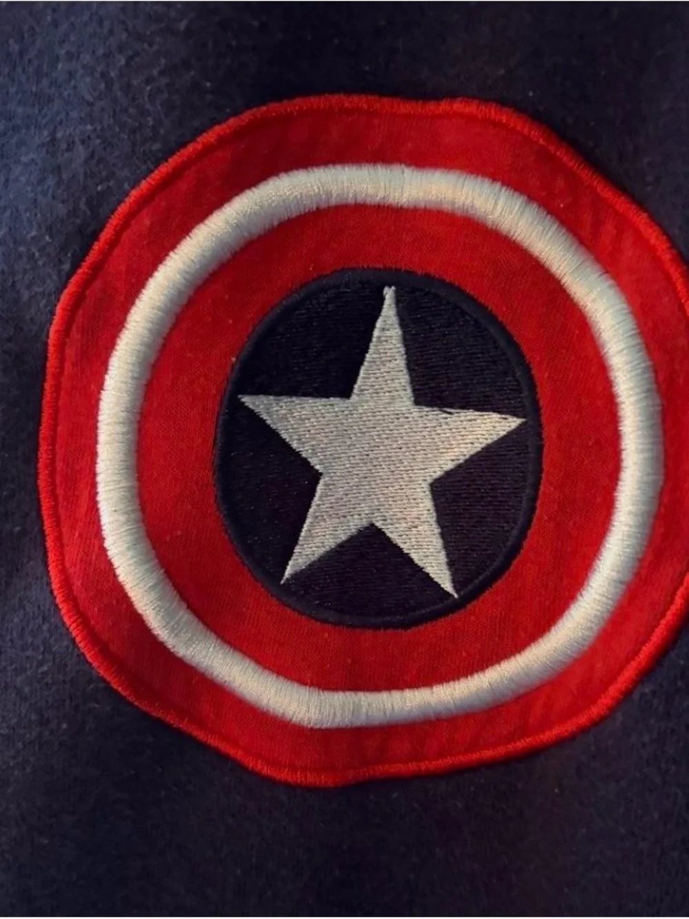 Marvel Captain America Bomber Jacket in Navy, White & Red